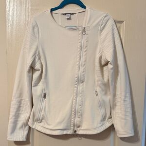 Athleta Cream Zip-Up Jacket